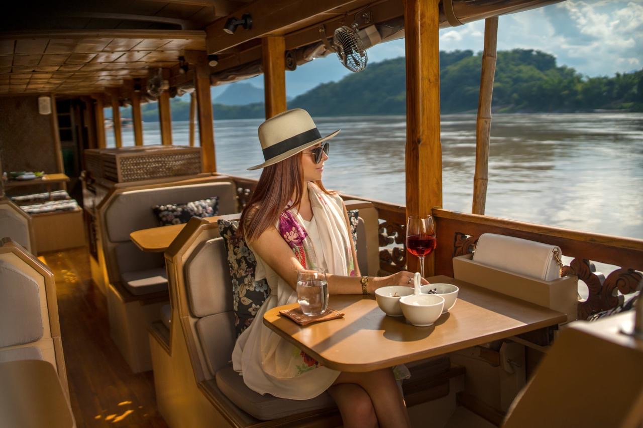 Margaux à bord d'une croisière sur le Mékong