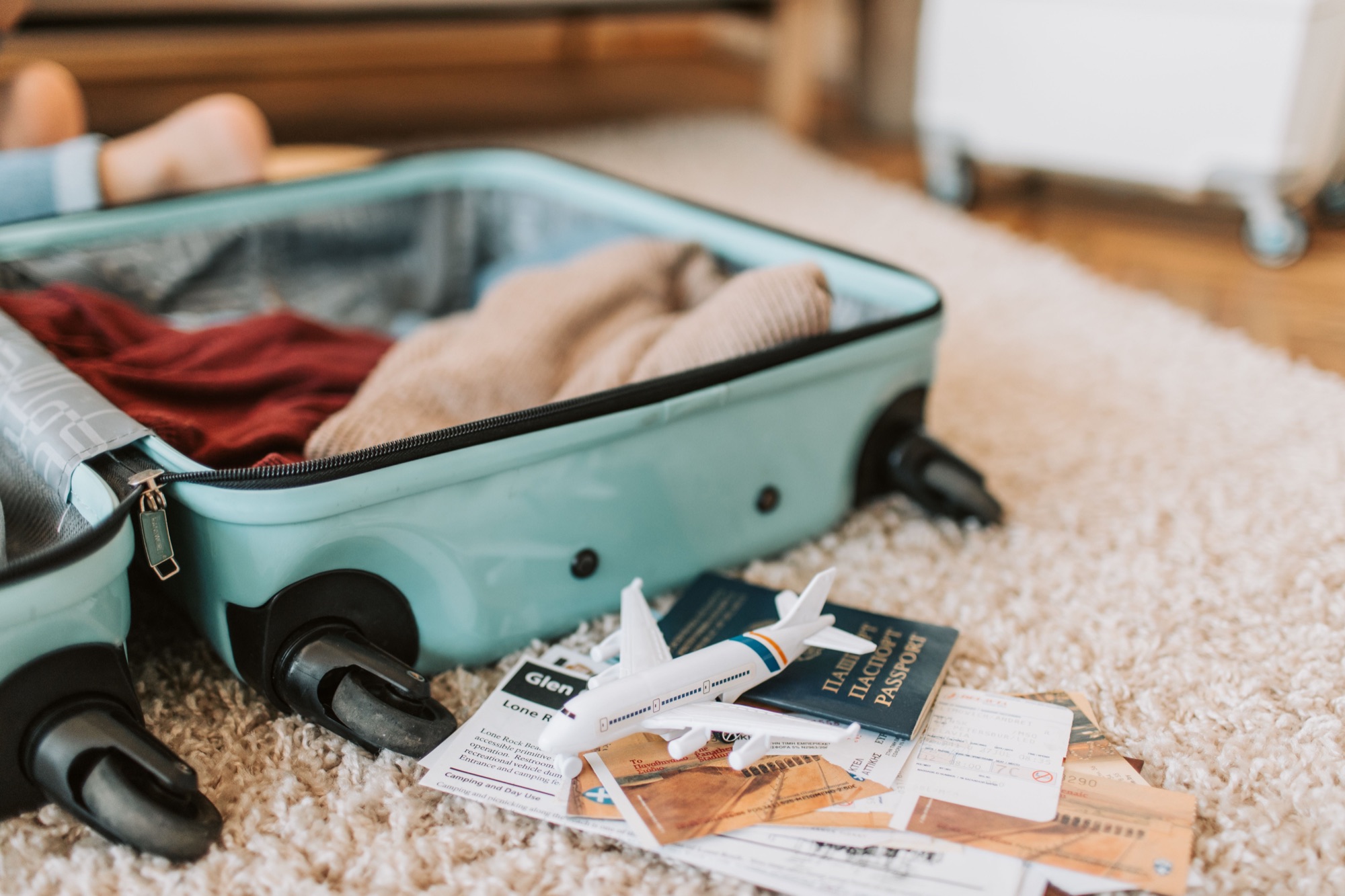 Valise de voyage prête pour le départ vers le Laos
